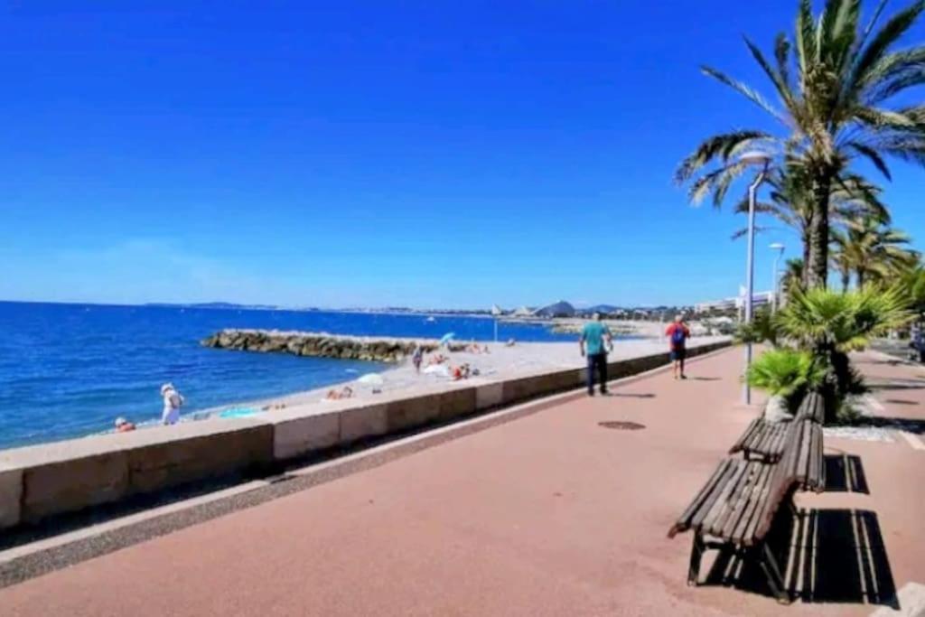 Cocon Marin 4 Studio Proche Mer Parking Wifi Cagnes-sur-Mer Kültér fotó
